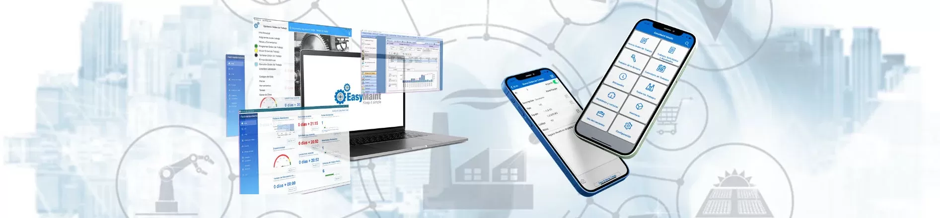 banner software de mantenimiento mobile dashboard easymaint cloud